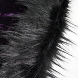 'Sweet Oblivion' Gothic Cape With Fur Lined Hood (Purple)