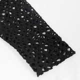 T-shirt en maille à capuche punk 'Linger'