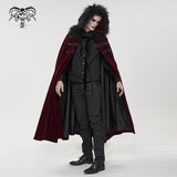 'Bloodsucking Darkness' Gothic Fur Cloak With Hood