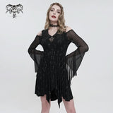 Robe gothique à imprimé crucifix 'Pitch Black'