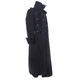 Men Removable One Sided Shawl Thick Long Coat