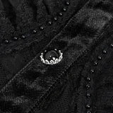 Iris' Gothic Fringed Mesh Shirt (Black)