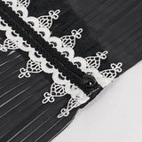 Lead Powder' Gothic Pleated and Striped High Collar