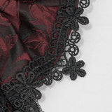 Nœud papillon gothique en dentelle 'Mercredi' (Fire Brick)