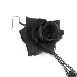 'Black Roses' Gothic Dangler Earrings