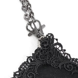 'Mystic Misfit' Gothic Shoulder Bag With Chain (Black)