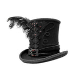 Gothic Gentleman Feather High Quality Spiked Woolen Top Hats