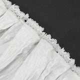 As07602 Unisex Gothic White Pleated High Neck Collar