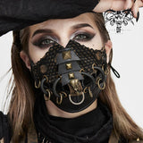 Steampunk Metallic Bronze Unisex Spiked Distressed Masks