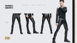 Best Seller Daily Wear Men Synthetic Leather Basic Model Punk Tight Trousers