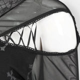 Robe gothique à imprimé crucifix 'Pitch Black'