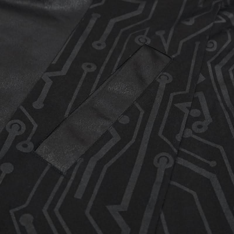 Ct172 Dark Hooded Knit Coat
