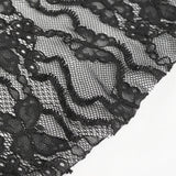 Chemise gothique en maille à franges 'Iris' (noir)