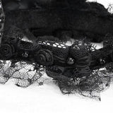 Eas010 Gothic Horns Rose Headband