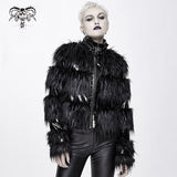 Devil Fashion New Style Punk Fur Short Cotton Jacket For Women