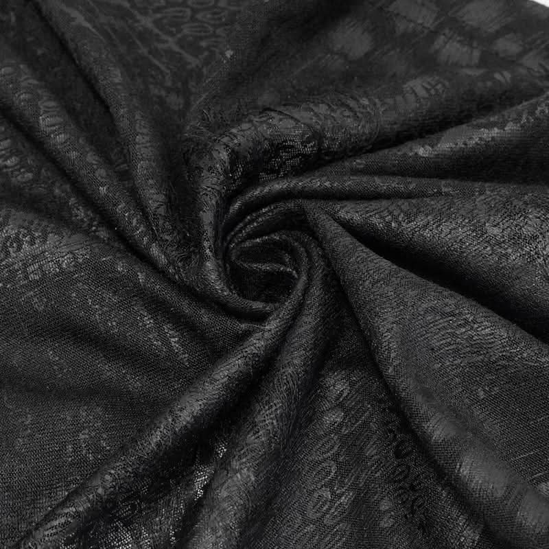 Ca021 Dark Thin Hooded Small Shawl