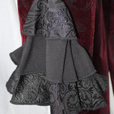 Lotus Leaf Corsage False Two Piece Men Gothic Swallow Tailed Coats