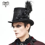 As082 Mesh Flower Feather Top Hat