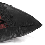 'Twisted' Gothic Cross-shaped Pillow (Ink)