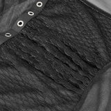 T-shirt asymétrique en maille à manches longues 'Electric Dreams' (noir)