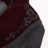 Ct173 Gothic Black And Red Bloody Embroidered Men Coat