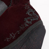 Ct173 Gothic Black And Red Bloody Embroidered Men Coat