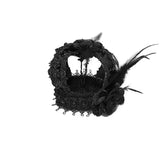 Gothic Cosplay Women Cross Crown Headwear With Feather