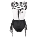 Sst001 Gothic Lace Stitching One Piece Swimsuit