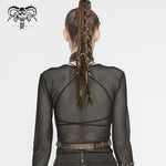 Steampunk Accessories Brown Women Distressed Body Harness With Chains