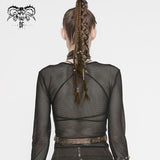 Steampunk Accessories Brown Women Distressed Body Harness With Chains