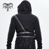 Punk Fog Flower Texture Silver Men Oblique Cross Shoulder Waist Bag