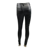 Daily Life Wear Women Simple Style Tight Leather Pants