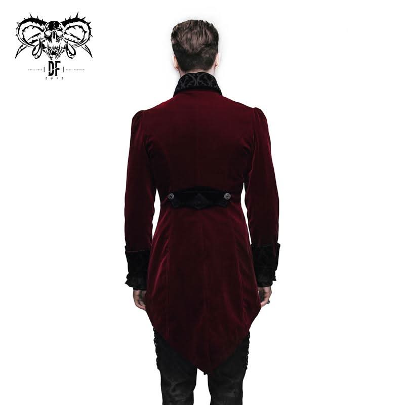 Western Fashion Gothic Embroidered Collar Men Tuxedo Black µ丱±¾