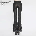 Ept006 Lace Beaded Pleated Gothic Leggings