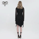 Robe gothique à imprimé crucifix 'Pitch Black'