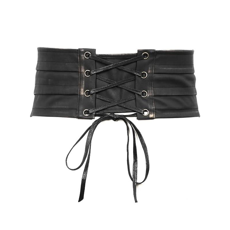 Metallic Bronze Steampunk Rock Men Leather Belts