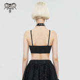 'Diamanda' Punk Suspender Crop Top