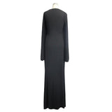 Chinese Frog Button Sexy Women Bat Sleeve Deep V Neck Evening Dress