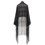 'The Hanging Gardens' Gothic Lace Fringed Shawl