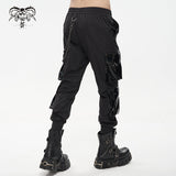 Pantalon Punk 'Infernal Majesty' avec Détails en Cuir PU