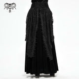 Jupe gothique en velours 'Autumn Waltz'
