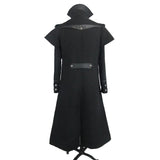 Gothic Men Fake Two Pieces High Collar Woollen Long Coats