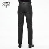 Pt13901 Black Gothic Daily Life Trousers