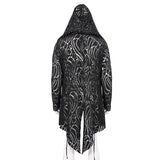 Ct168 Darkness Holes Hooded Men Coat