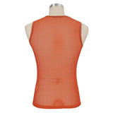 'Caution' Punk Mesh Tank Top (Clockwork Orange)