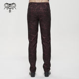 'Ghost In The Mirror' Gothic Printed Trousers (Red)