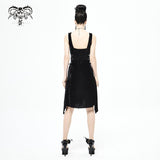 'Manifestation' Gothic Dress With Distressed Hemline