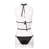 Sst009 Punk 4 Point Star Bikini Swimsuit Set