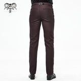 Pt13902 Wine Gothic Wedding Men Trousers