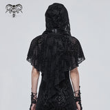 'Lost Highway' Gothic Mesh Cape With Hood